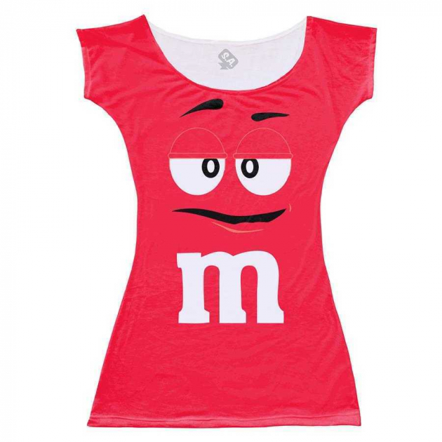 Vestido Adulto M&M  Vermelho